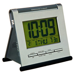 Acctim Apex Smartlite LCD Alarm Clock, Silver